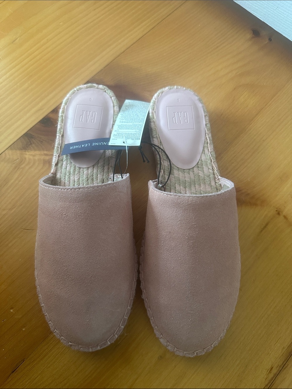 GAP Blush Suede Slide Mules